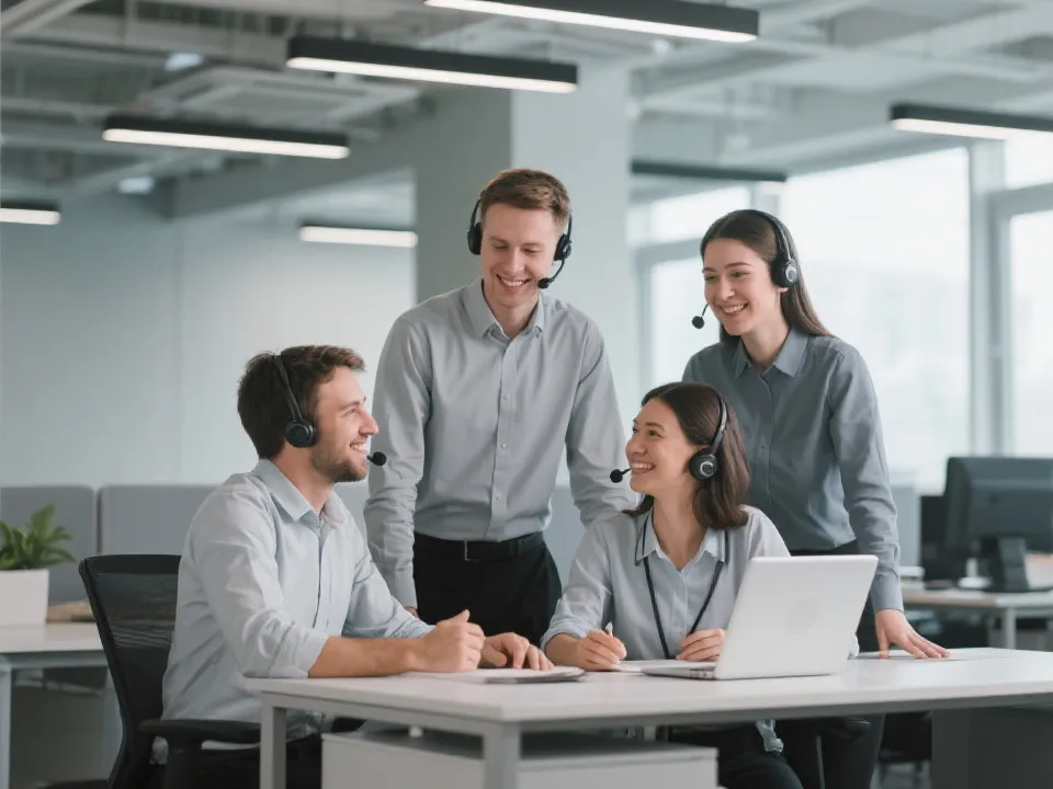 平台团队与服务支持形象图